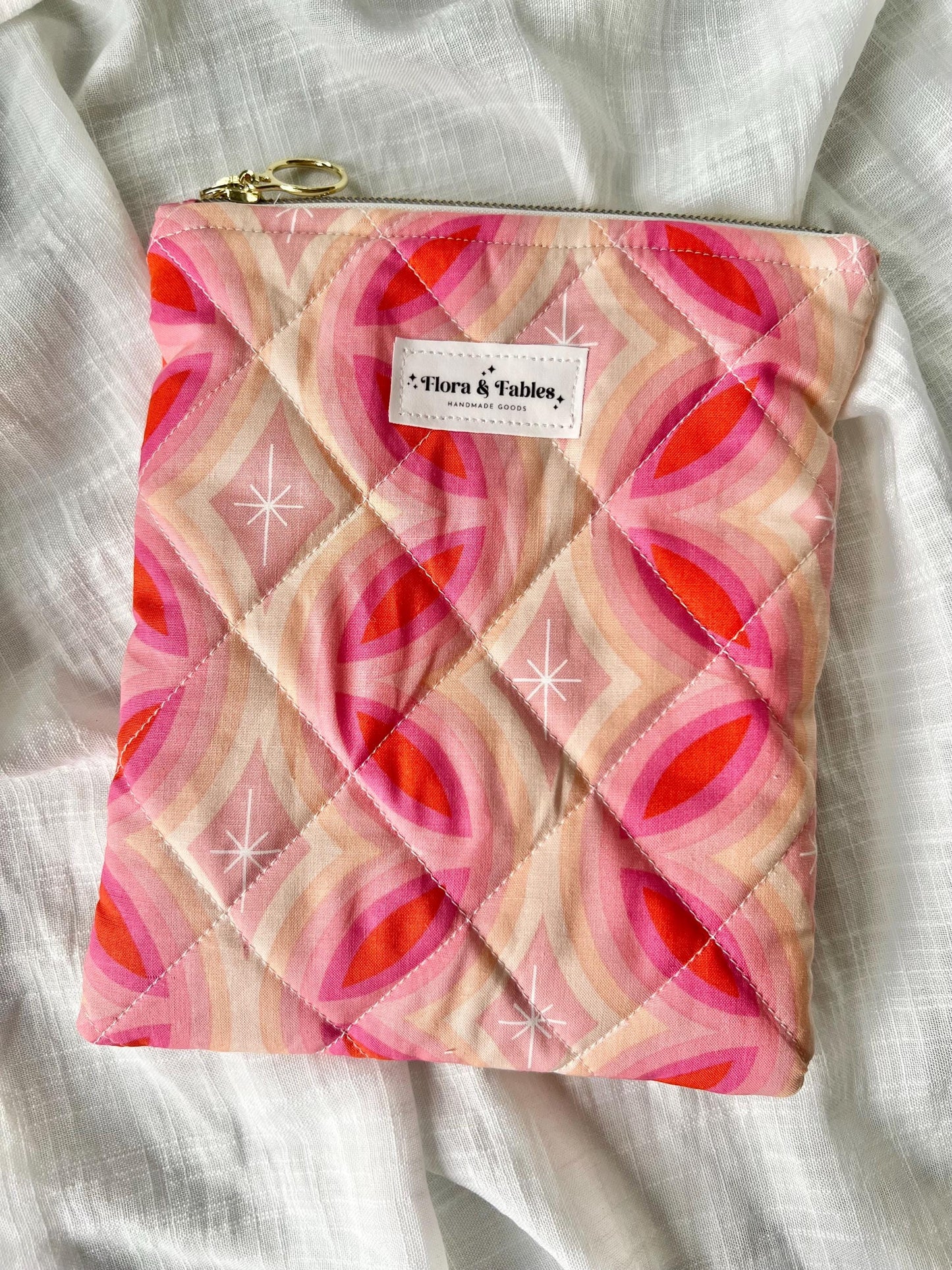 Handmade Zippered Kindle Sleeve Padded E-Reader Case Cover Book Lover Gift Fits kindle 6-Kindle Paperwhite Protective Tablet Pouch