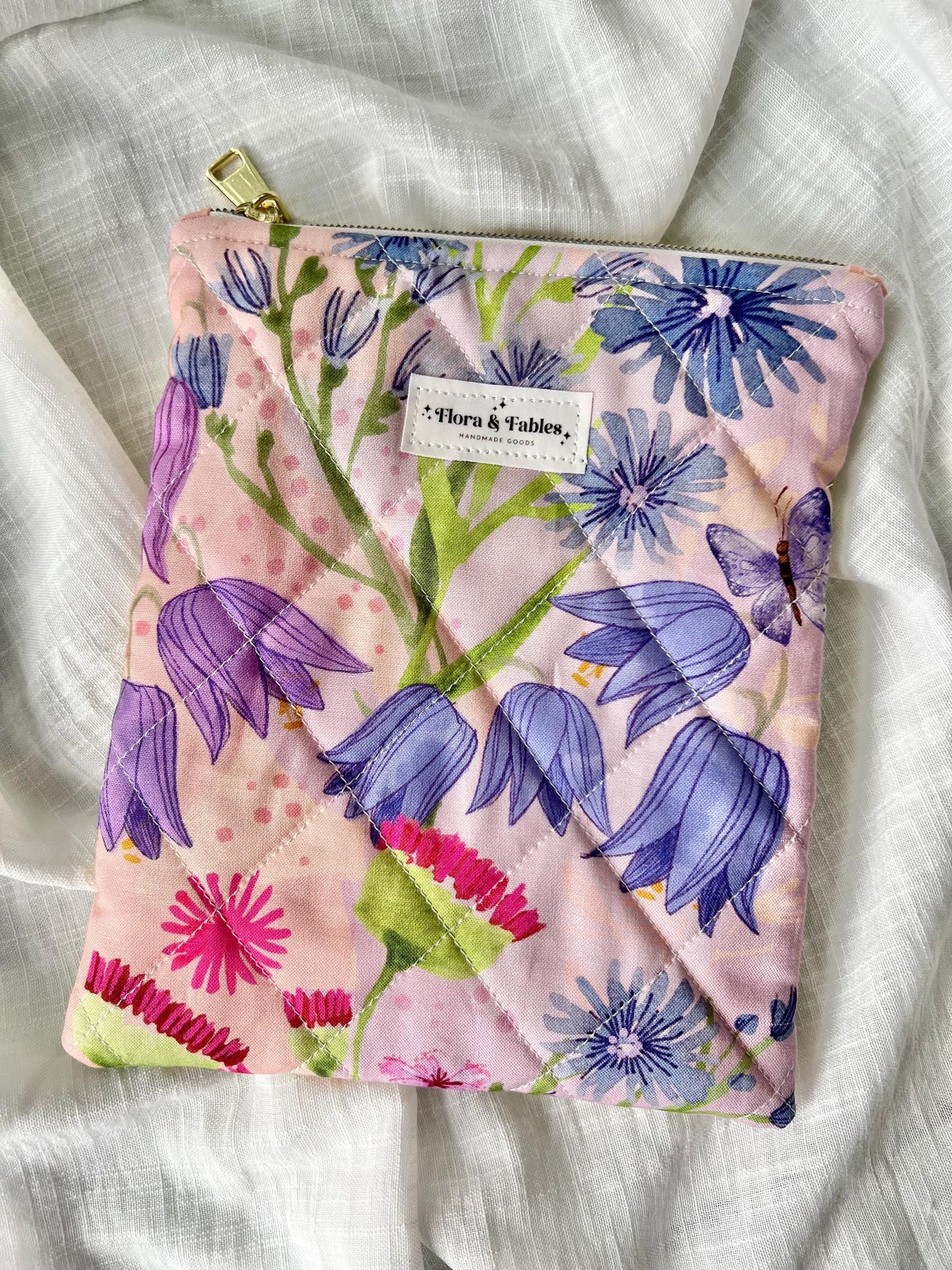 Handmade Zippered Kindle Sleeve Padded E-Reader Case Cover Book Lover Gift Fits kindle 6-Kindle Paperwhite Protective Tablet Pouch
