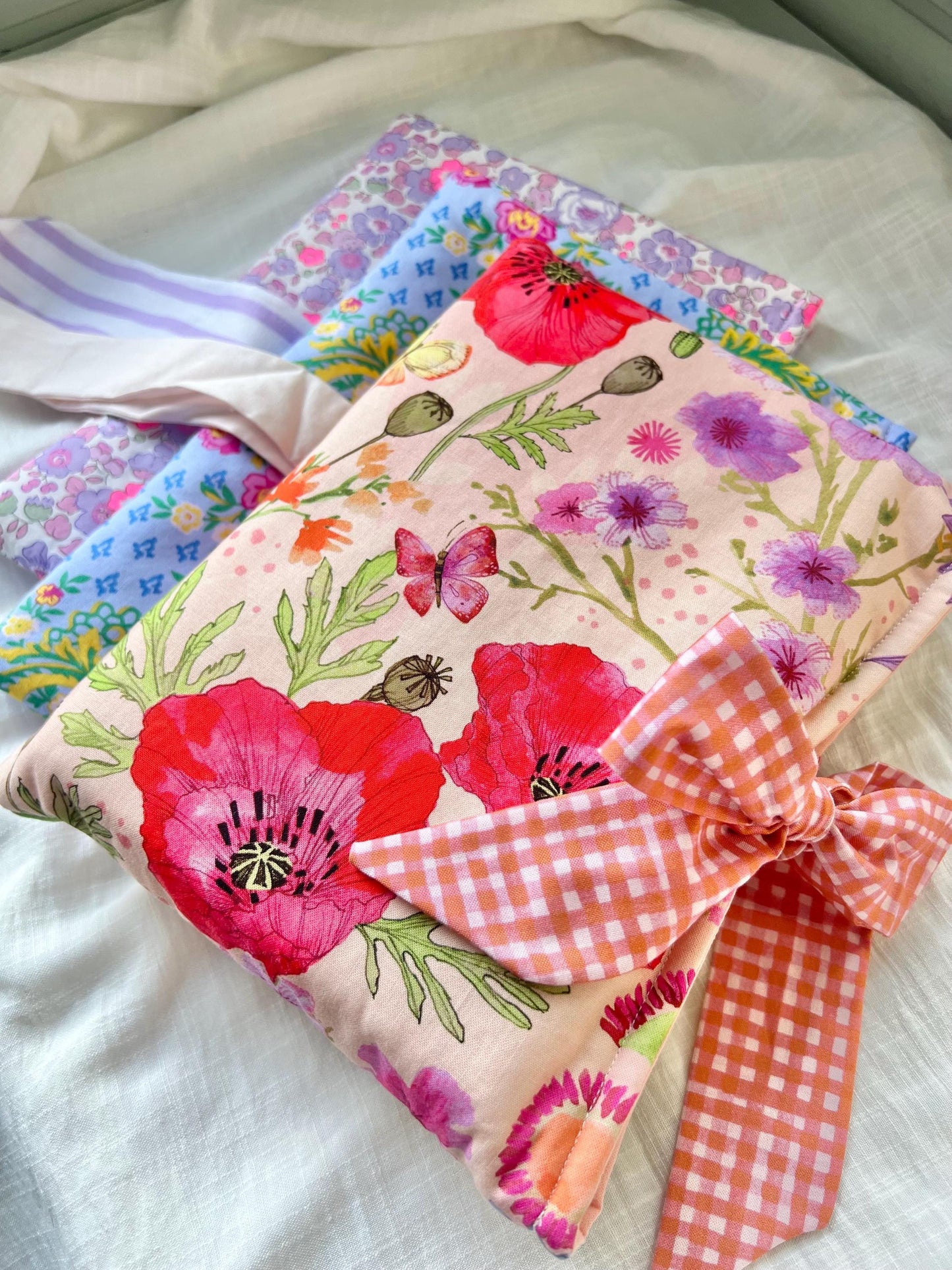 Handmade Bow Book Sleeve- Large