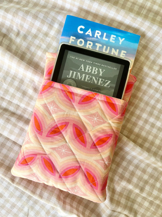 Handmade soft book sleeve with front pocket
